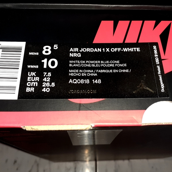 AIR JORDAN 1 OFF-WHITE UNC - Picture 2 of 16